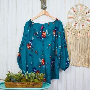 Pure Energy Tops - Pure Energy Floral Button Down Blouse Q14 Pure Energy Tops - Pure Energy Floral Button Down Blouse Q14